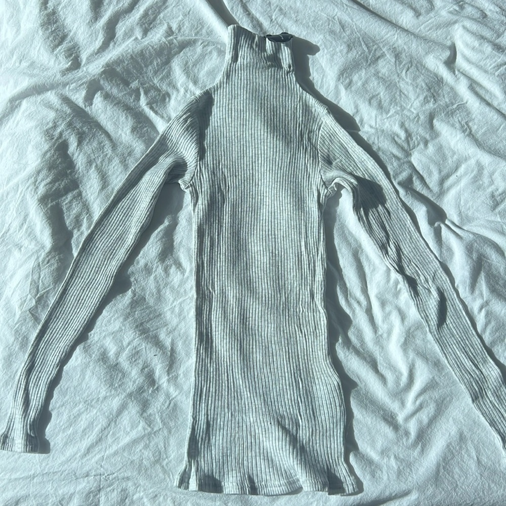 Club Monico Julie rib turtle neck - small - Heather grey - With tags